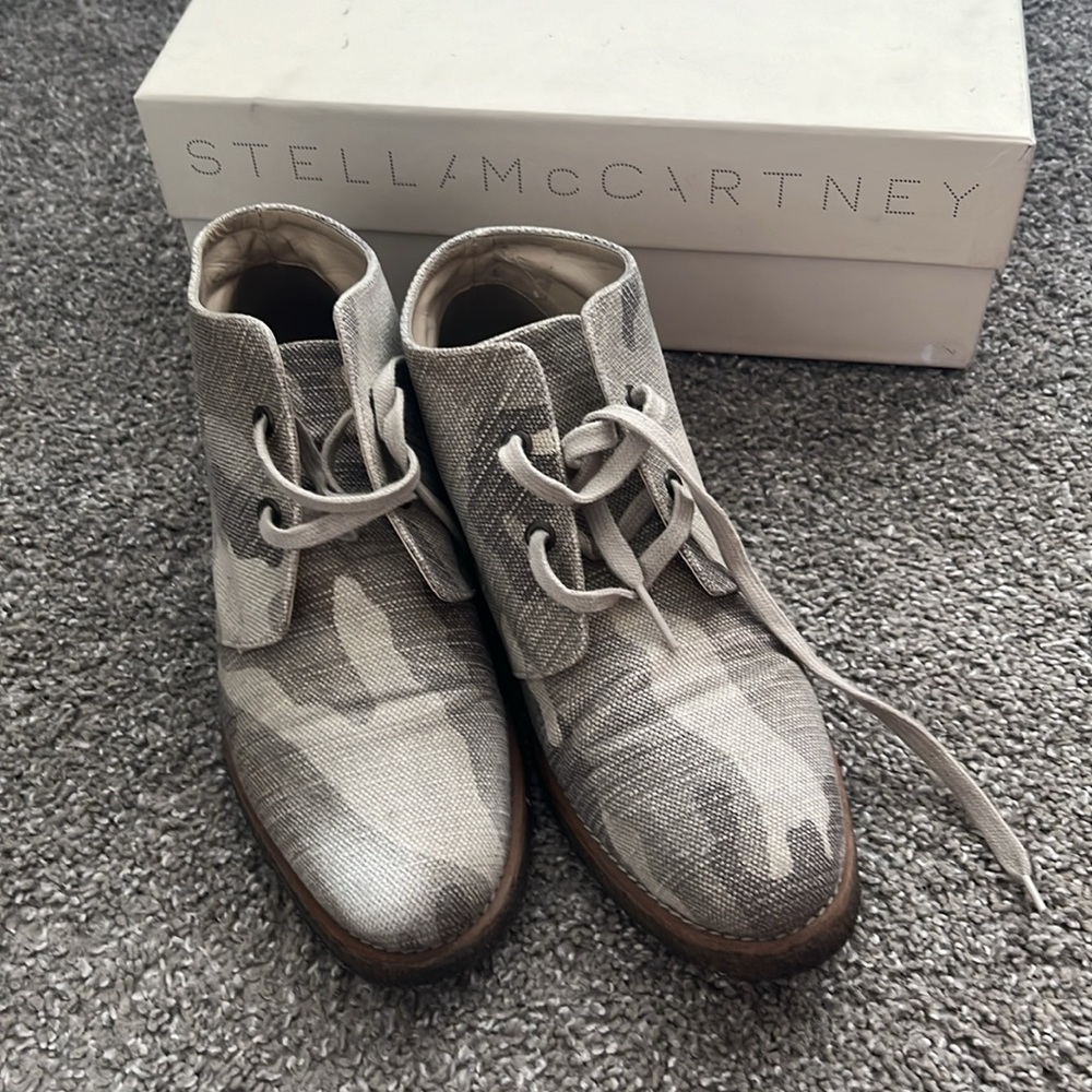 Stella McCartney Canvas Lace up Boots